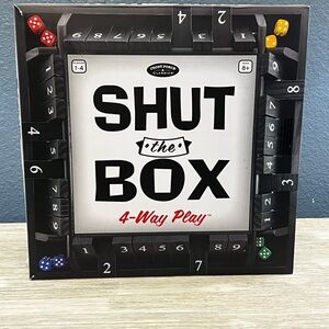 NEW CONDITION!! Shut the Box Game 4-Way Play by Front Porch Classics